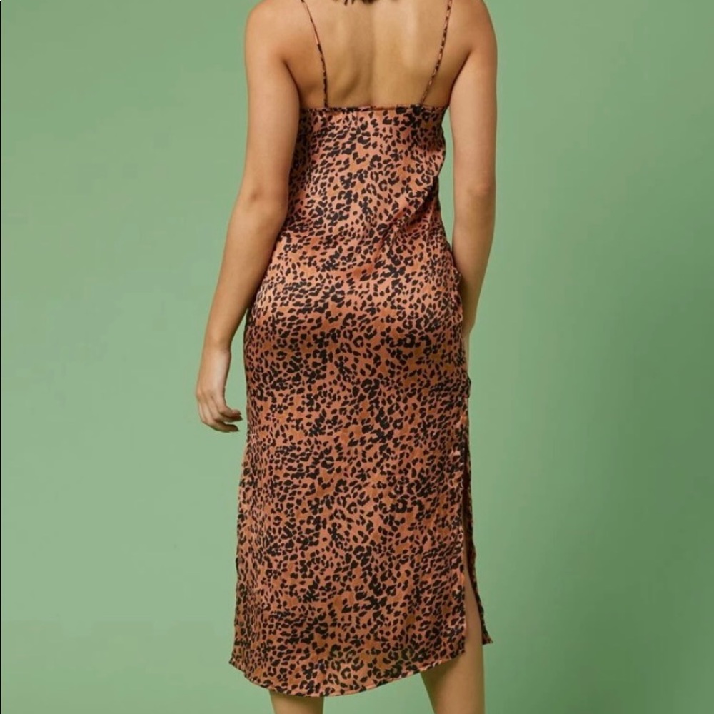 Long Orange Leopard Dress - Picture 2 of 2